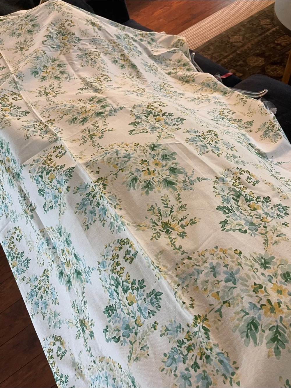 Ralph Lauren watercolor floral fabric shower curtain
